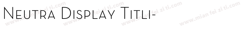 Neutra Display Titli字体转换